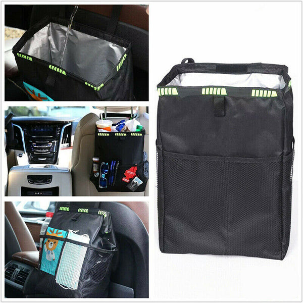 Waterproof Car Trash Bag Litter Can Garbage Waste Bin Seat Organizer Storage Box - Lets Party