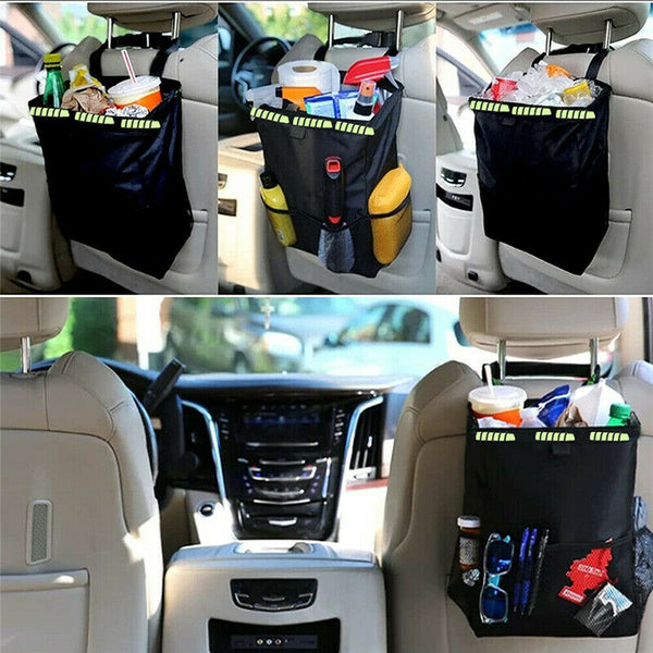 Waterproof Car Trash Bag Litter Can Garbage Waste Bin Seat Organizer Storage Box - Lets Party