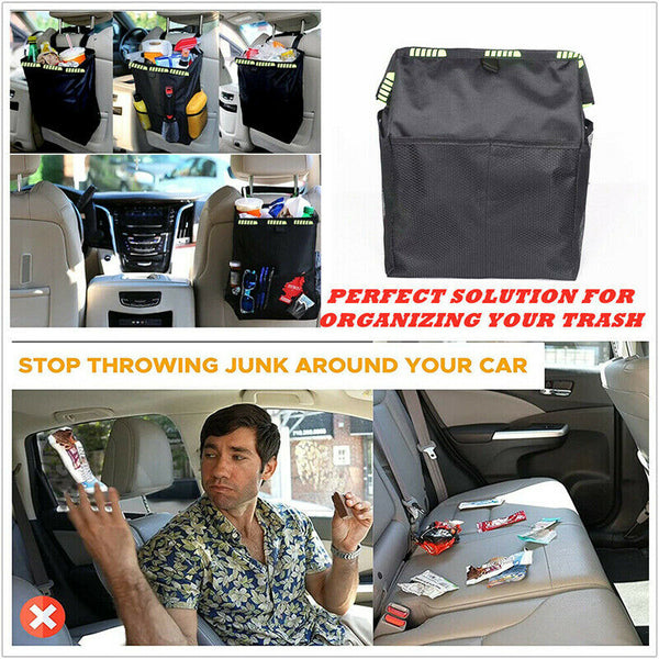 Waterproof Car Trash Bag Litter Can Garbage Waste Bin Seat Organizer Storage Box - Lets Party