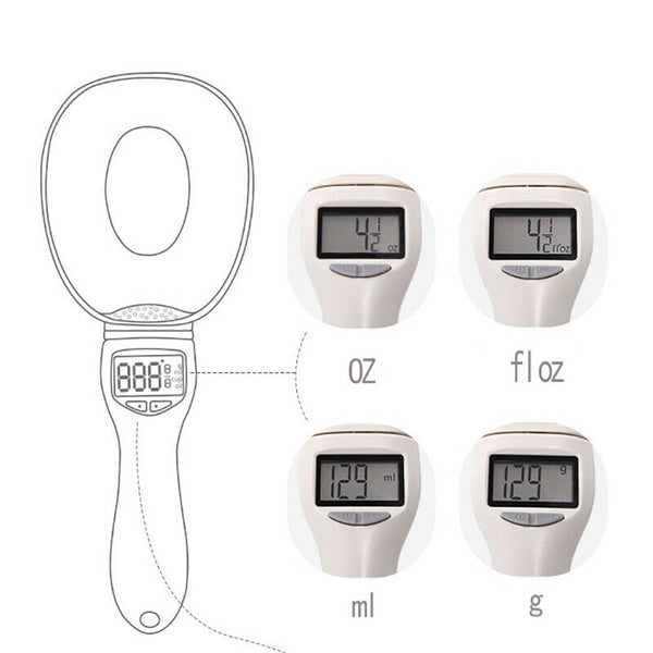 Measuring Spoon Cup Pet Food Water Scoop Kitchen Scale Spoon Led Display AU - Lets Party