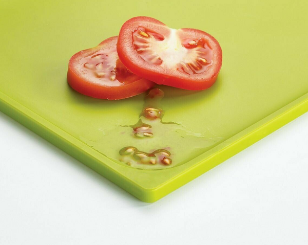 4x Coloured Index Cutting Chopping Board with Stand Holder Juice Groove Plastic - Lets Party