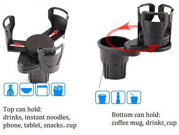 Mesh Net Bag Between Car Seat Storage Organizer & 2in1 Bottle Drink Cup Holder AU - Lets Party