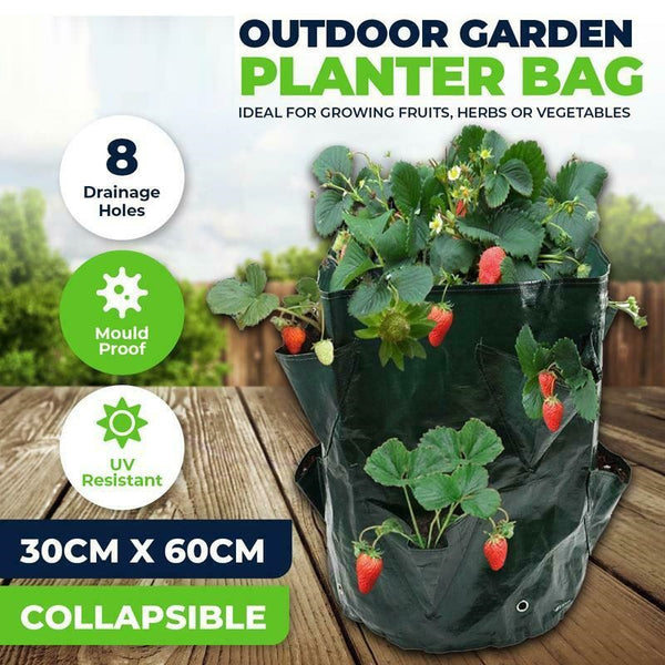 Planter Bag Mould Proof UV Resistant Collapsible 8 Pockets NEW Garden Greens - Lets Party