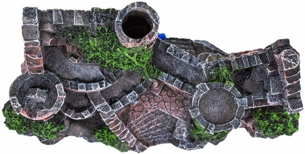 Aquarium Fish Tank Ancient Castle Tower Hide Cave Resin Building Rock Decoration - Lets Party