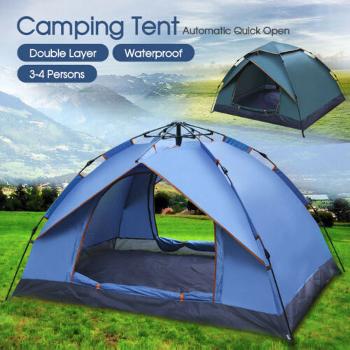 Waterproof Automatic Quick Open Camping Outdoor Tent UV Protection 3-4 Persons - Lets Party