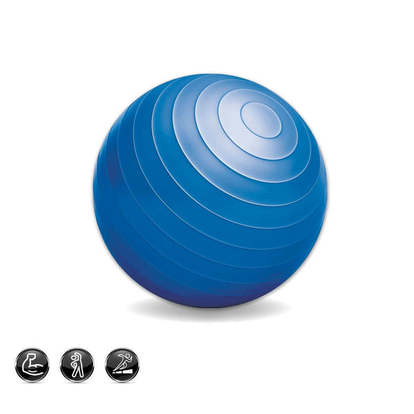 Exercise Gym Ball 65cm Anti Slip Texture Balance Strength Blue Au New - Lets Party