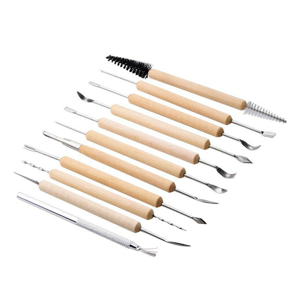 11Pcs Wax Carving Carvers Polymer Clay Sculpting Sculpture Process craft Tools - Lets Party