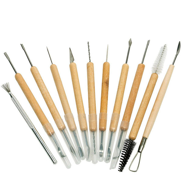 11Pcs Wax Carving Carvers Polymer Clay Sculpting Sculpture Process craft Tools - Lets Party