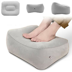 Plane Inflatable Foot Flight Travel Pad Footrest Portable Train Rest Pillow