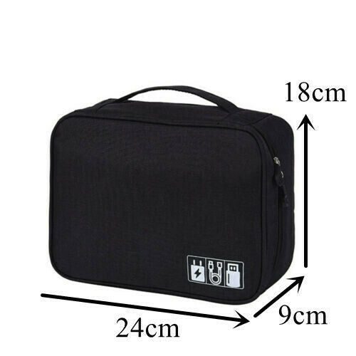 Cable Organizer Bag Charger Usb Electronic Accessories Storage Travel Case Au - Lets Party