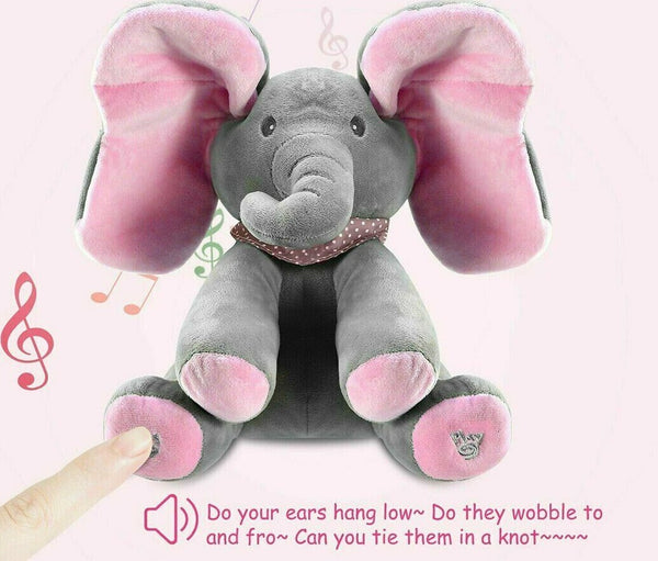 Soft Doll Stuffed animals Elephant PP cotton Singing Baby Gifts - Lets Party