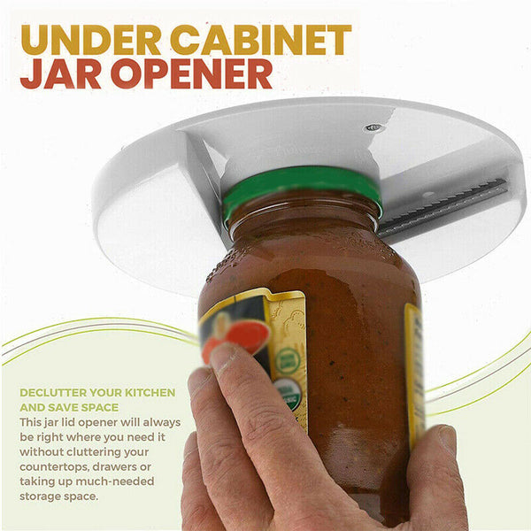 Under Cabinet Jar Opener Undermount Lid Gripper Bottle Opener Multipurpose Tools - Lets Party