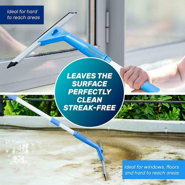 Squeegee Extendable Window Streak Free Result Hard To Reach Areas 72 x 107cm - Lets Party