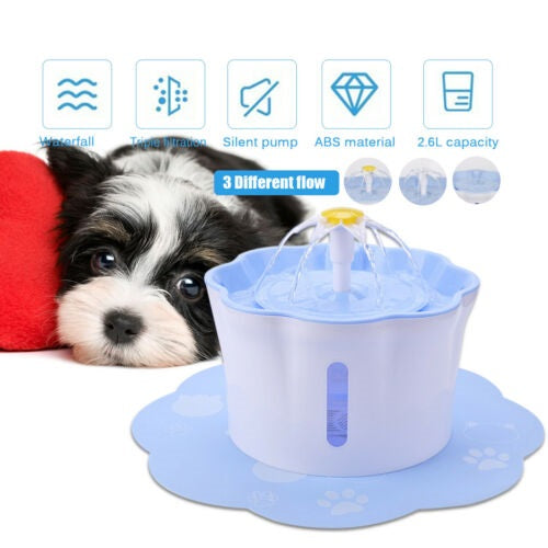 2.6L Cat Dog Water Fountain USB Automatic Water Dispensers Automatic Feeder - Lets Party