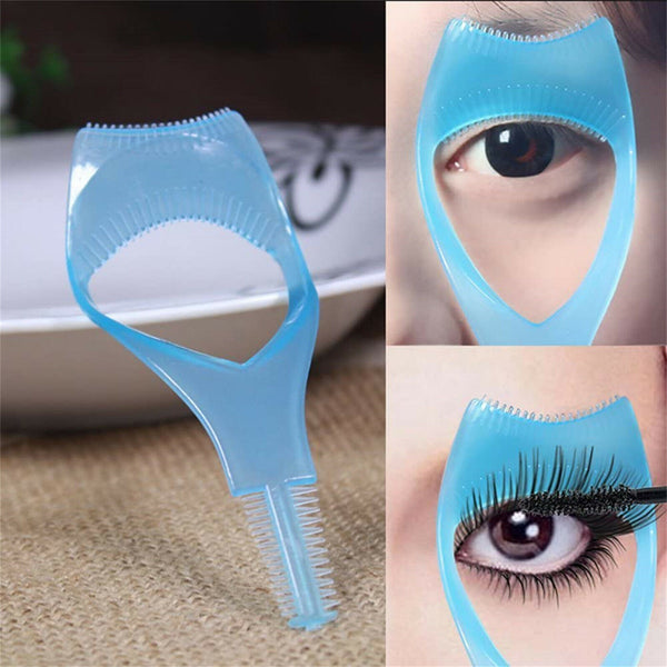3 In1 Mascara Guard Tool Eyelash Curler Comb Eye Brow Comb Makeup Applicator Au - Lets Party