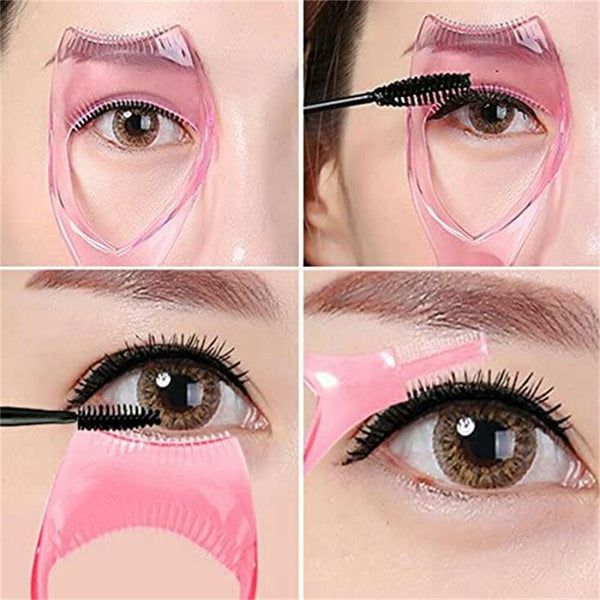 3 In1 Mascara Guard Tool Eyelash Curler Comb Eye Brow Comb Makeup Applicator Au - Lets Party