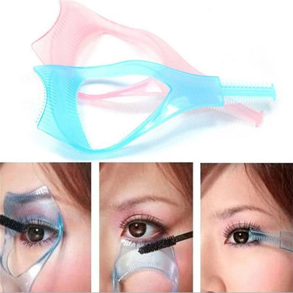 3 In1 Mascara Guard Tool Eyelash Curler Comb Eye Brow Comb Makeup Applicator Au - Lets Party