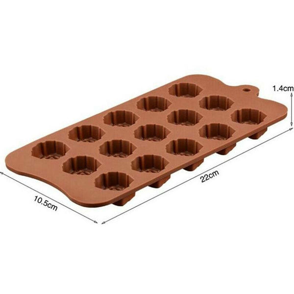 15 Cavity Silicone Flower Rose Chocolate Cake Mold Baking Ice Tray Baking Decor - Lets Party