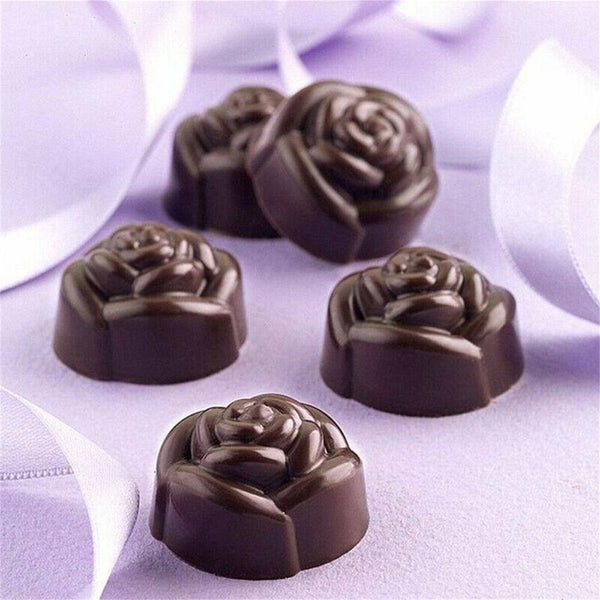 15 Cavity Silicone Flower Rose Chocolate Cake Mold Baking Ice Tray Baking Decor - Lets Party