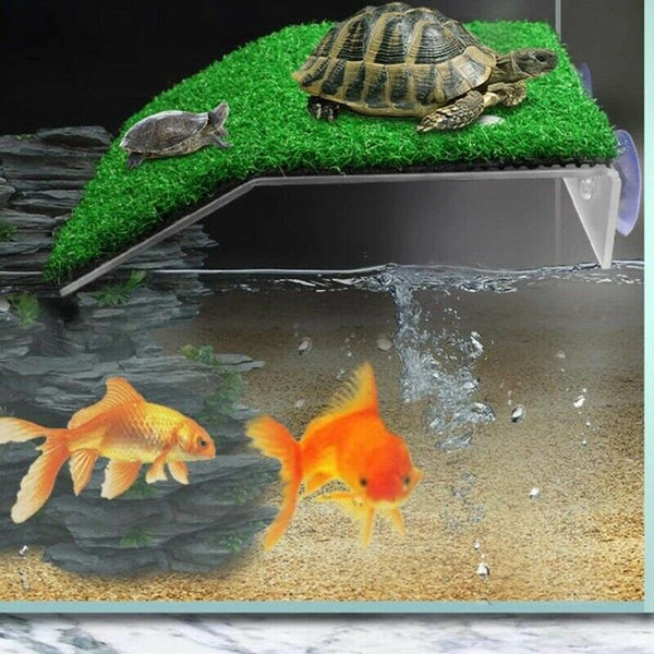 Turtle Basking Platform Ramp Reptile Tank Ladder Resting Terrace Simulation Au - Lets Party