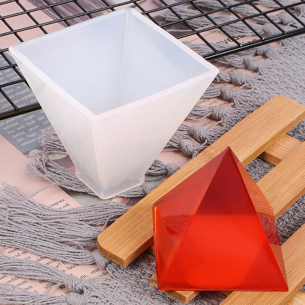 Pyramid Silicone Mold Epoxy Resin Jewelry Making Mould Pendant Craft DIY Supply - Lets Party