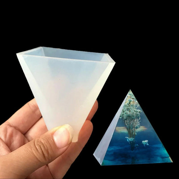 Pyramid Silicone Mold Epoxy Resin Jewelry Making Mould Pendant Craft DIY Supply - Lets Party