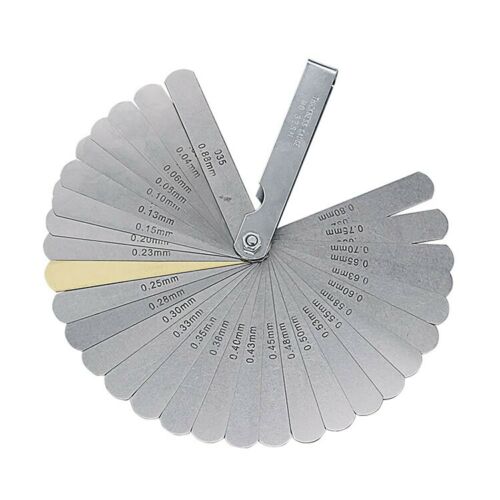 32 Blade Feeler Gauge Dual Marked MM/Inch Thickness Gap Metric Filler Tool Honda - Lets Party