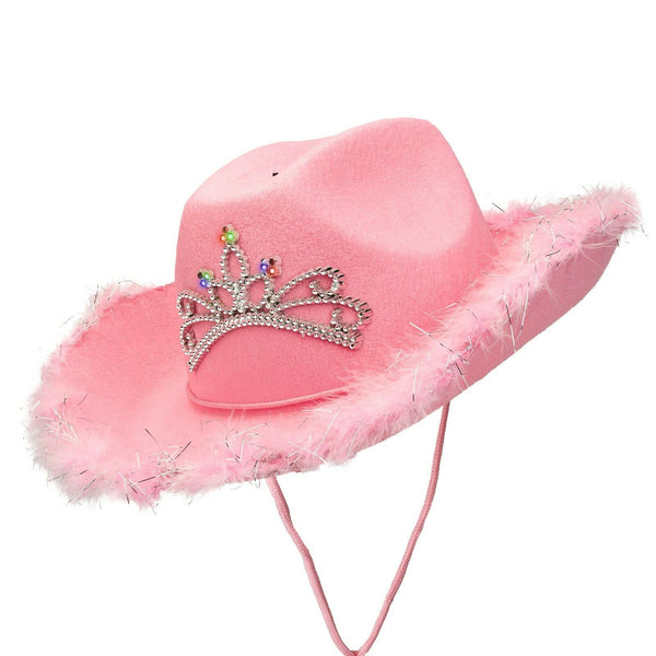 Pink Cowgirl Hat Cowboy Hat Felt Cowboy Costume Access Hat Play Dress Up Party - Lets Party