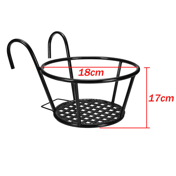 3X Hanging Metal flower Holder Shelf Stand Pots Basket Plant Garden Wall Storage - Lets Party