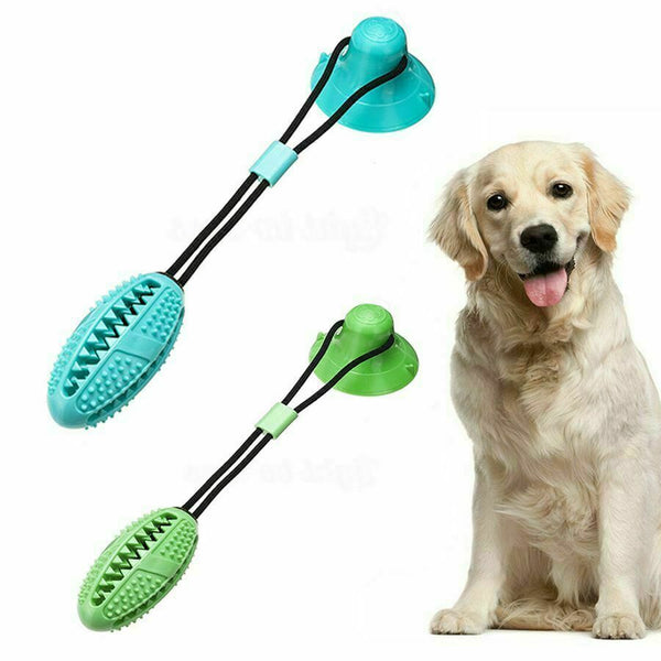 Interactive Rubber Pet Molar Bite Floor Suction Cup Dog Balls Puppy Chew Toy Aus - Lets Party