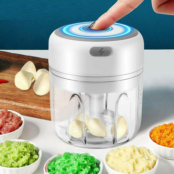 250ml Electric Garlic Food Chopper Vegetable Chopper Grinder Blender Crusher AU - Lets Party