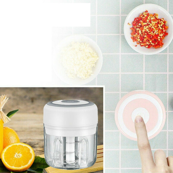 250ml Electric Garlic Food Chopper Vegetable Chopper Grinder Blender Crusher AU - Lets Party