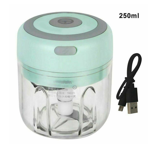 250ml Electric Garlic Food Chopper Vegetable Chopper Grinder Blender Crusher AU - Lets Party