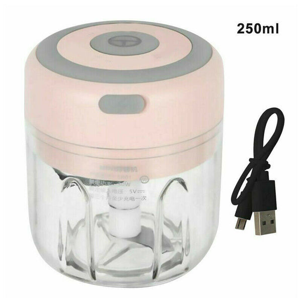 250ml Electric Garlic Food Chopper Vegetable Chopper Grinder Blender Crusher AU - Lets Party