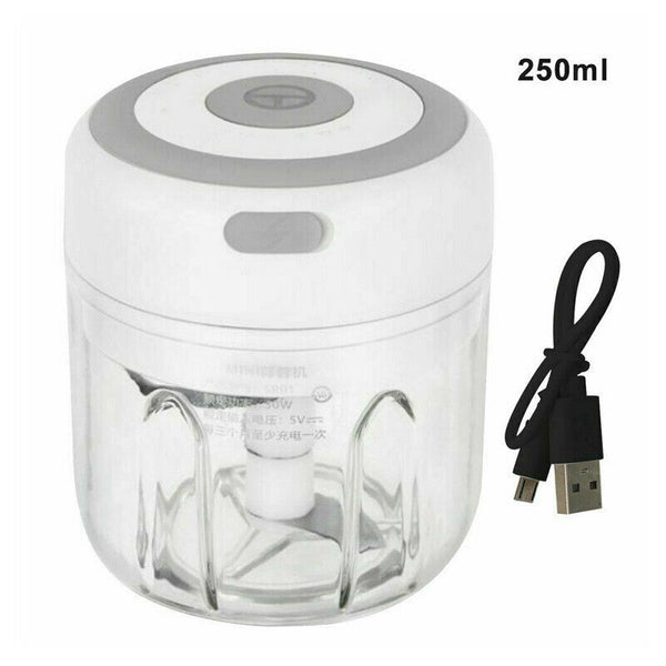 250ml Electric Garlic Food Chopper Vegetable Chopper Grinder Blender Crusher AU - Lets Party