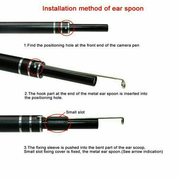 USB 3 in 1 5.5mm Camera HD Digital Visual Ear Spoon Ear Cleaning Endoscope - Lets Party