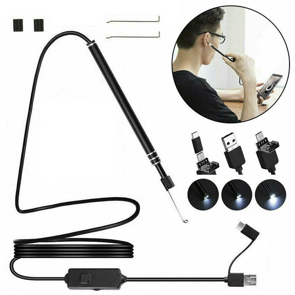 USB 3 in 1 5.5mm Camera HD Digital Visual Ear Spoon Ear Cleaning Endoscope - Lets Party