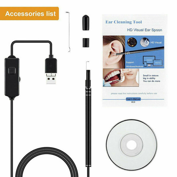 USB 3 in 1 5.5mm Camera HD Digital Visual Ear Spoon Ear Cleaning Endoscope - Lets Party