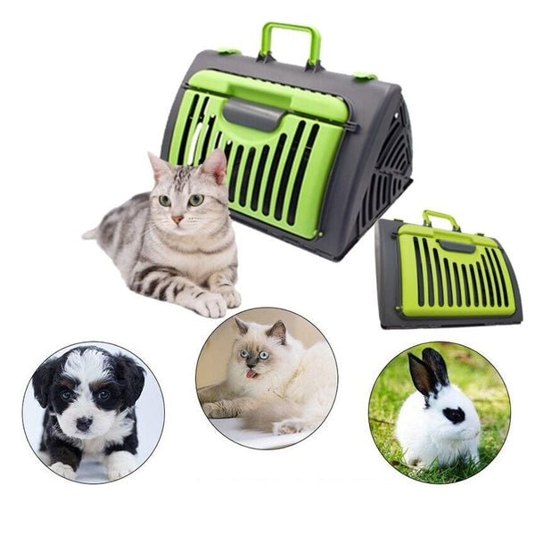 Collapsible 46x36x32cm Pet Basic Dog Cat Carrier Foldable Compact Up to 5kg - Lets Party