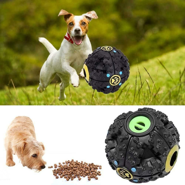 10cm Pet Tumbler Treat Dispenser Puzzle Toy Feeder Fun Tough Treat Ball Dog - Lets Party