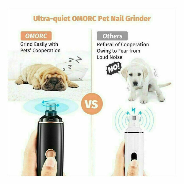 Electric Dog Toe Nail File Grinder Clippers Pet Cat Claw Grooming Trimmer Tools - Lets Party