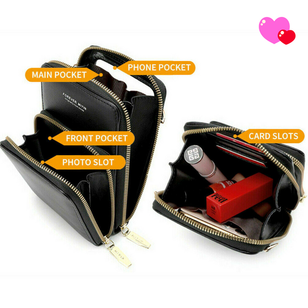 Women Crossbody Rfid Phone Purse Touch Screen Bag Blocking Wallet Shoulder Strap - Lets Party