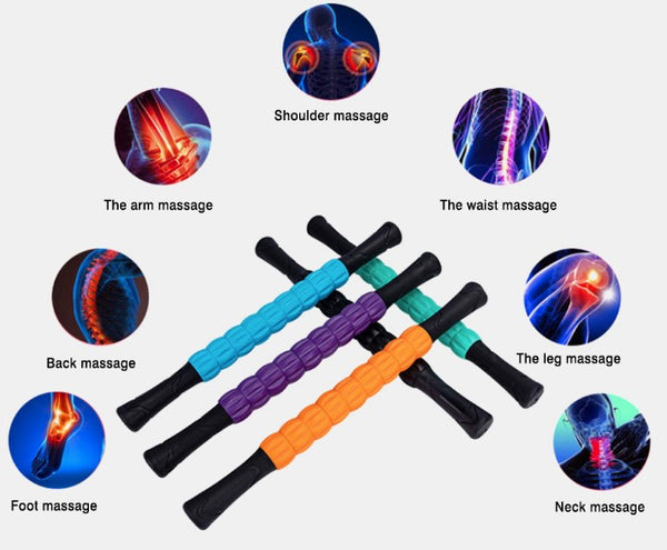 Vivva Yoga Massage Roller Stick Point Sport Biceps Muscle Body Travel Tool - Lets Party