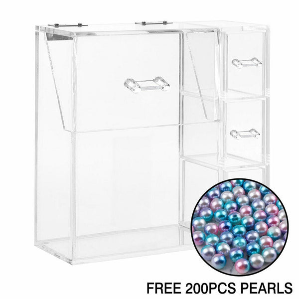 Kiiss Clear Acrylic Makeup Brush Holder Lid Dustproof Organizer Storage Case - Lets Party