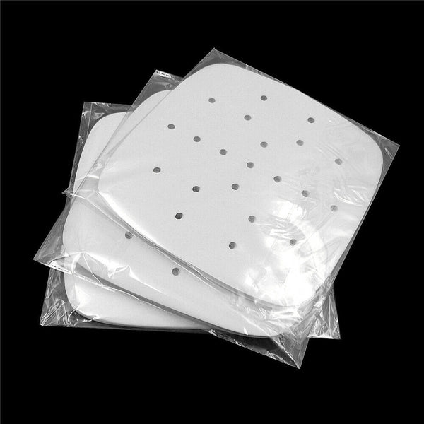 200pcs Steamer Liners Non-Stick Pad Air Fryer Mat Parchement Baking Paper Pan Au - Lets Party