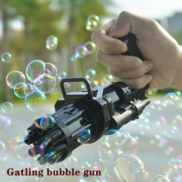 2x Gatling Bubble Machine 8-Hole Bubbler Maker Safe Cooling Fan Outdoor Kid Gift - Lets Party