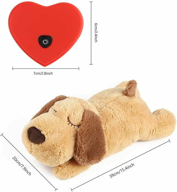 Puppy Cat Toy Heartbeat Soft Plush Sleeping Buddy Pet Dog Anxiety Behavioral Aid - Lets Party