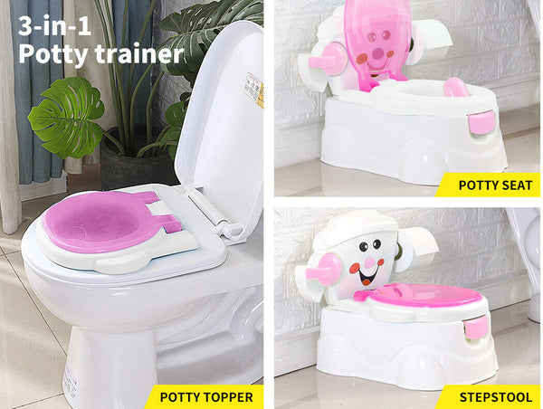 Kids Potty Seat Trainer Safety Toilet Training Toddler Children Non Slip - Lets Party