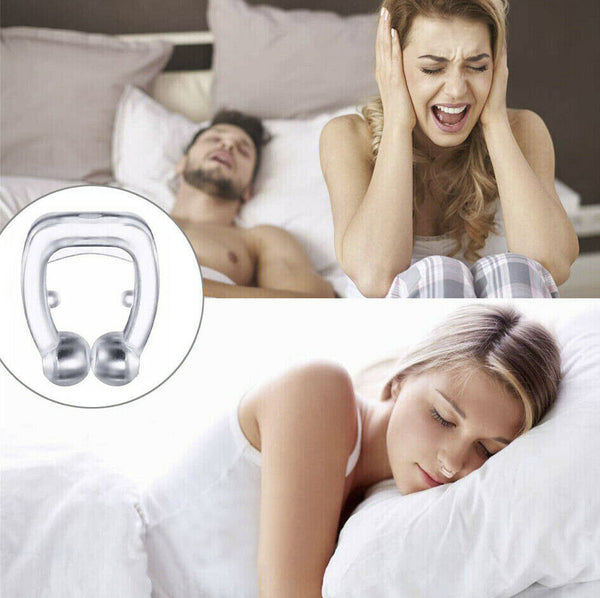 2x Anti Snore Magnetic Silicone Nose Clip Stop Snoring Apnea Aid Device Stopper - Lets Party