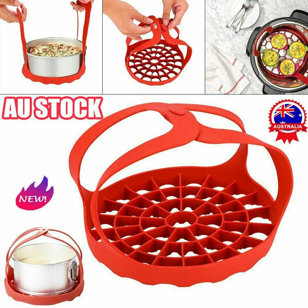 Silicone Roasting Bakeware Sling Trivet Oven Baking Rack For Cooking Steam AU - Lets Party